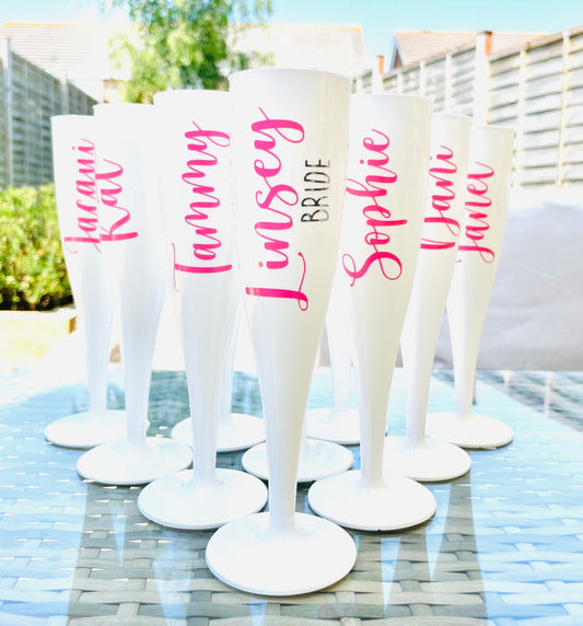 Wedding Party Champagne Flutes