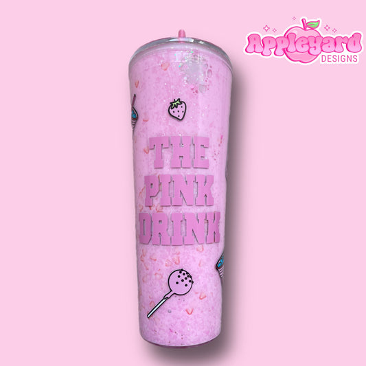 The Pink Drink | 24oz Snowglobe Tumbler