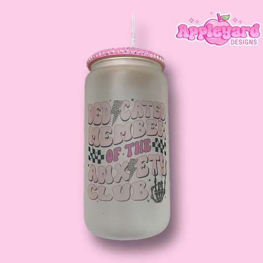 Anxiety Club | 16oz Frosted Glass Can