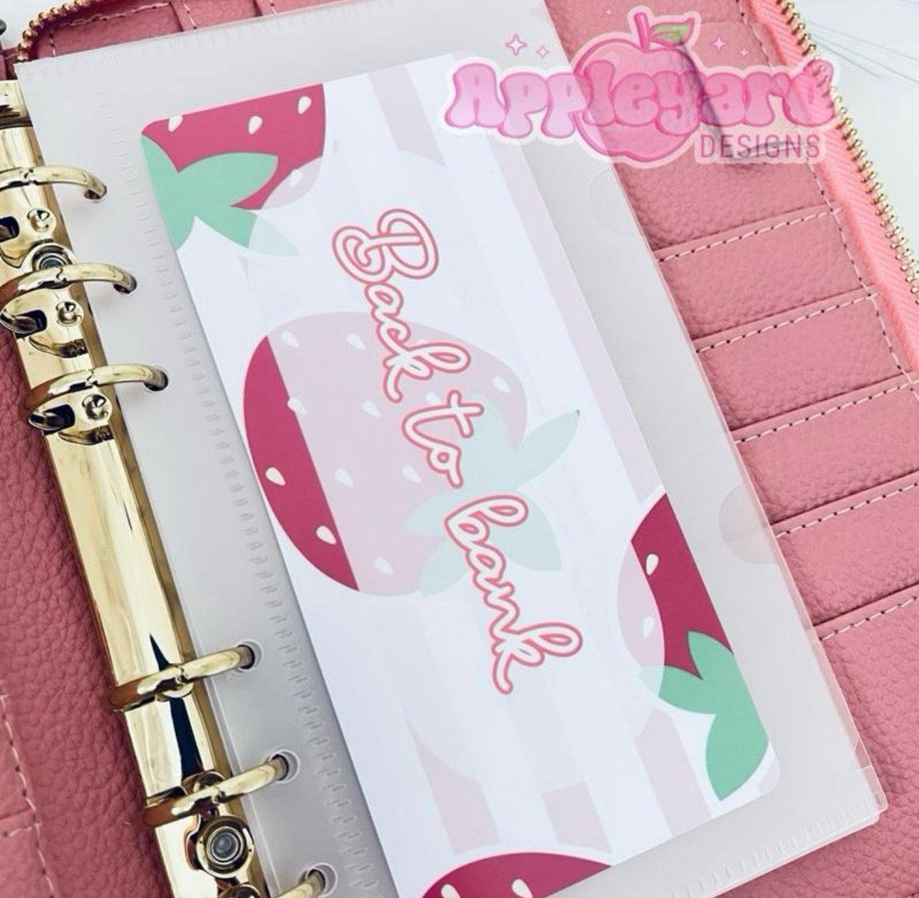 5 x frosted zipless binder wallets