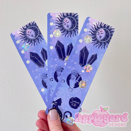 Celestial bookmark scratch off tracker