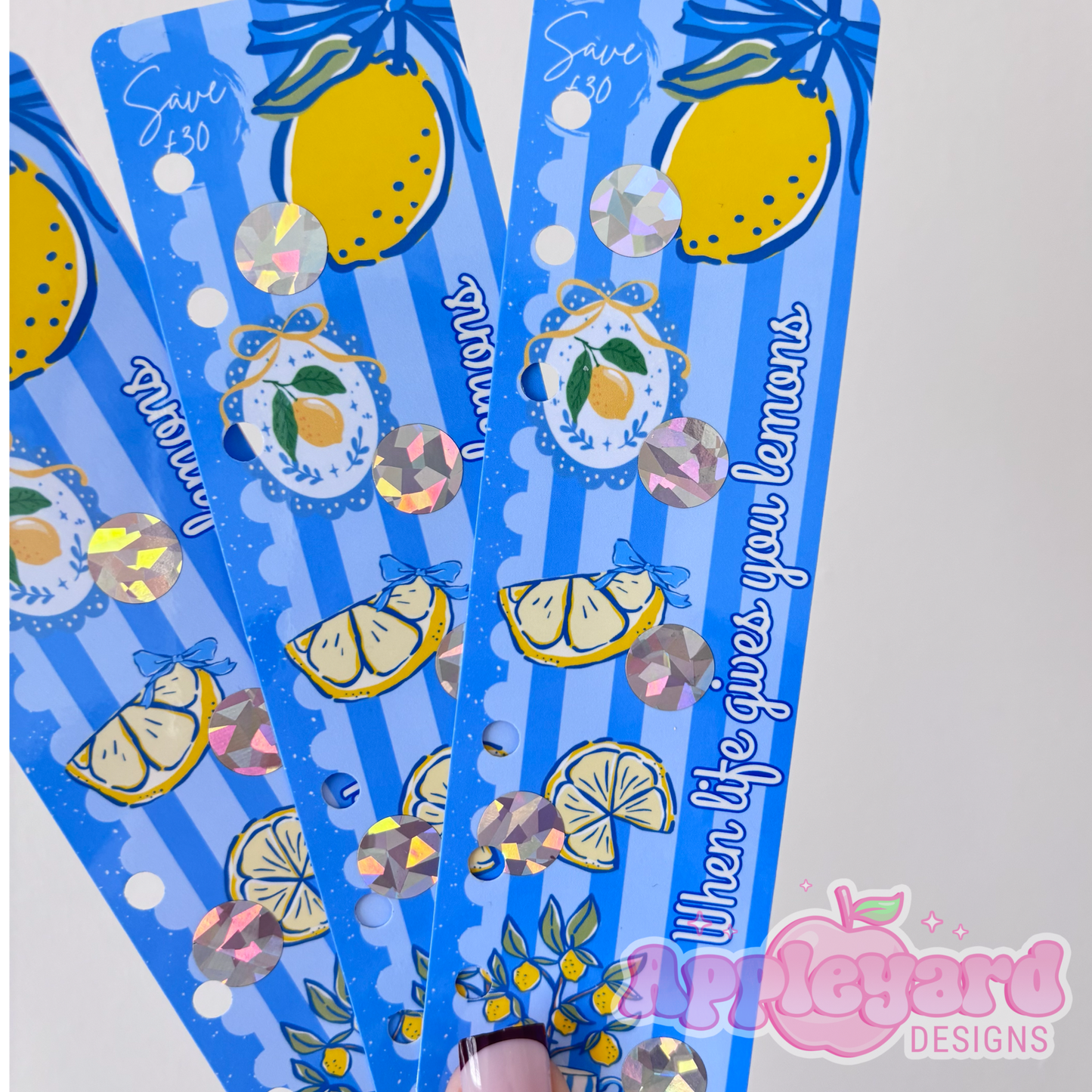 Lemon bookmark scratch off tracker