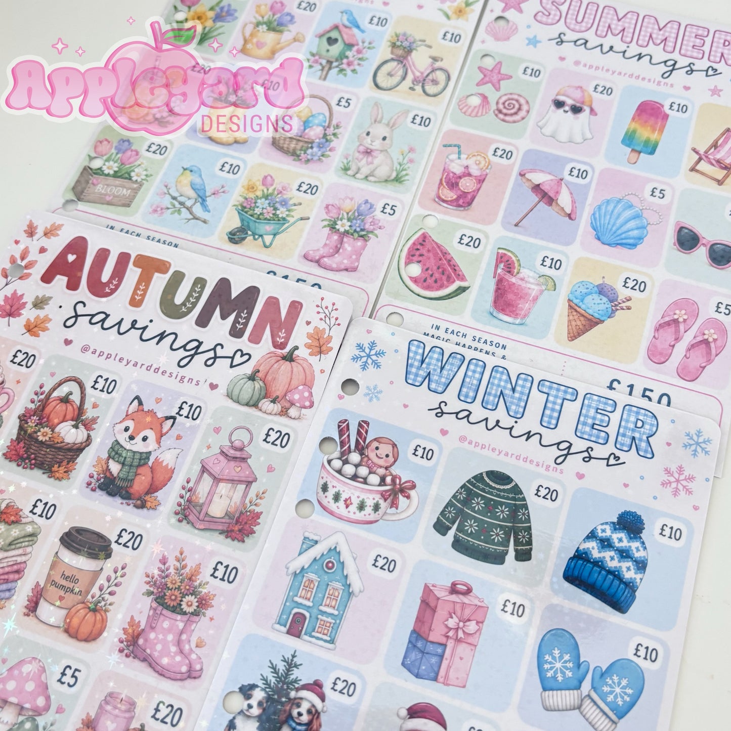Seasonal holographic savings dashboards
