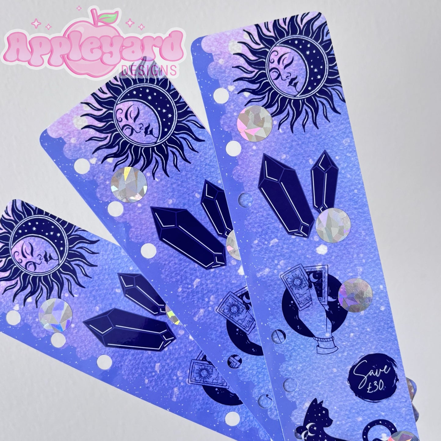 Celestial bookmark scratch off tracker