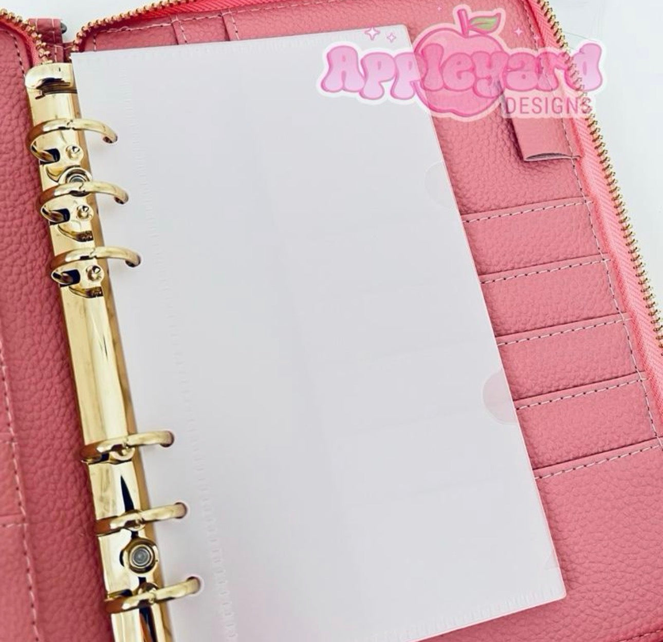 5 x  frosted zipless binder wallets