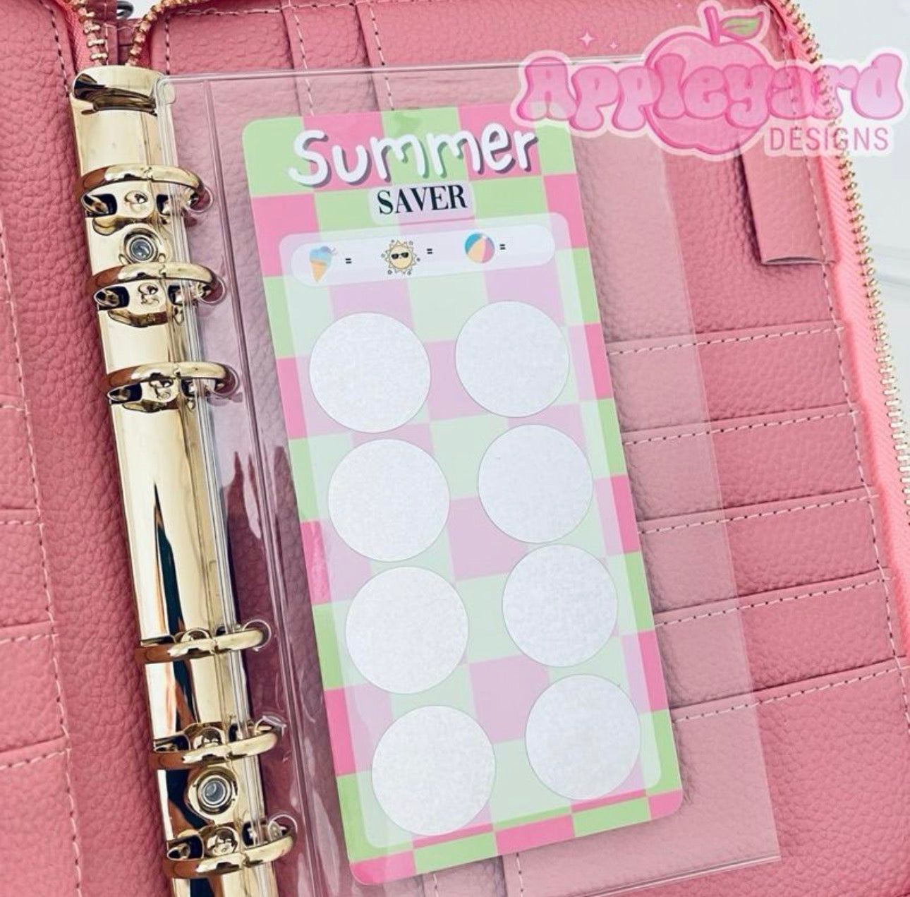 5 x clear zipless binder wallets