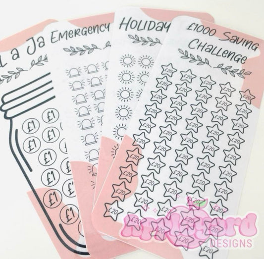 Starter Savings Challenge cards
